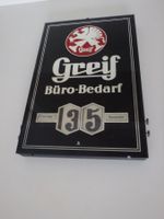 "GREIF" Bürobedarf ewiger Reklame Kalender  Glas mit Holz