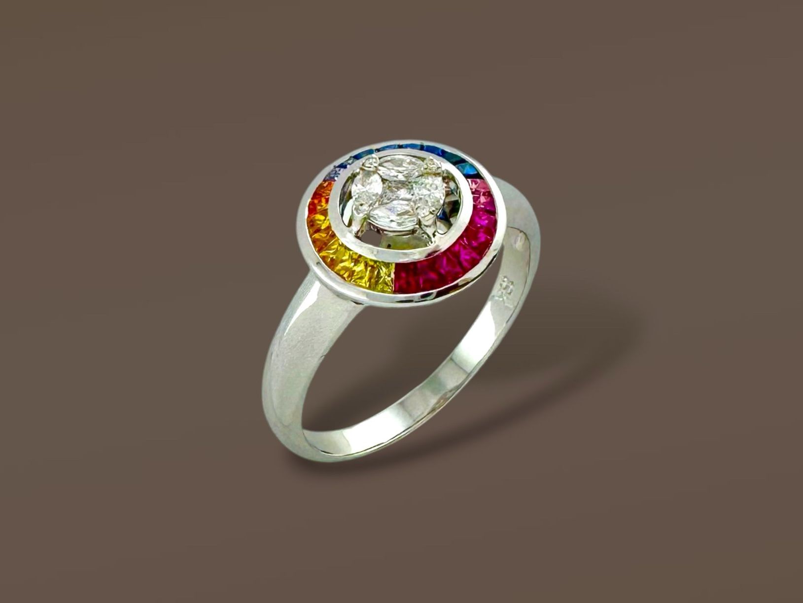 Bagues: Rainbow Saphir - Diamant - Ring – D'occasion à Zuzwil SG par artimmo 1