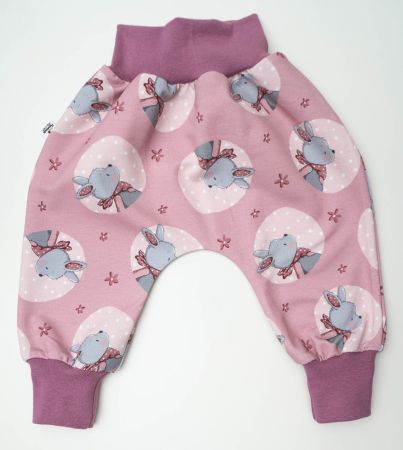 Sweat Pumphose mit Hasen - Rosa Gr.62/68 - NEU