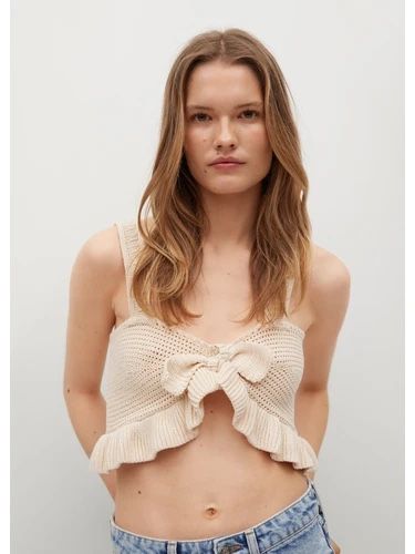 Mango Top: Haut crème MANGO – Usato da Lausanne venduto da Greenbyaudrey 1