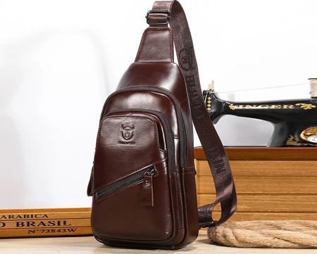 Umhängetasche aus Leder Crazy Stren - Sac à bandoulière