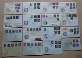 Lot + 16 Pro Juventute FDC 1949 bis 1961