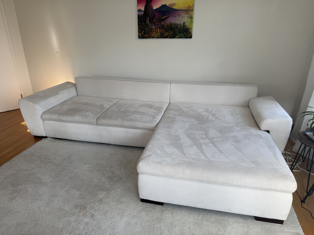 Divani: Weisses L Sofa-bett mit Stauraum – Usato da Luzern venduto da Migler 2