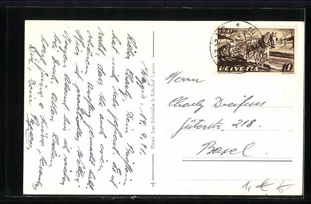 Cartoline postali: AK Weggis, Hotel Rigi, 1941 – Usato da Berlin venduto da bartko-reher 1
