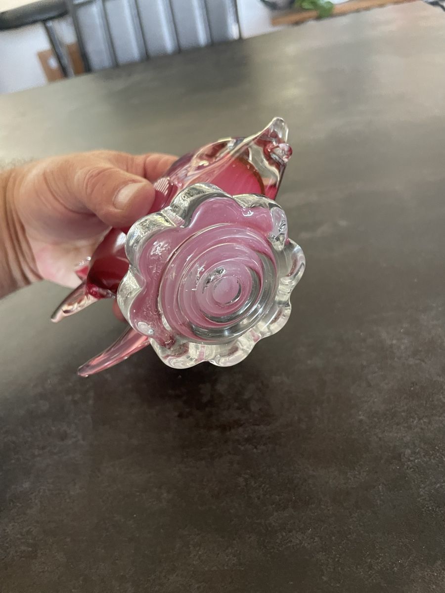 Murano Statuette: Poisson en Verre Soufflé Rose Murano – Usato da Vallamand venduto da Bricbracbroc82 4