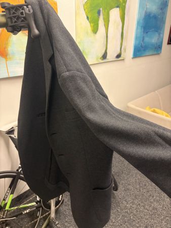 Herren Sakko Stefanel grau Baumwolle Wolle Grösse 54