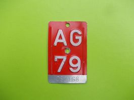 Velonummer / Fahrradnummer AG 79