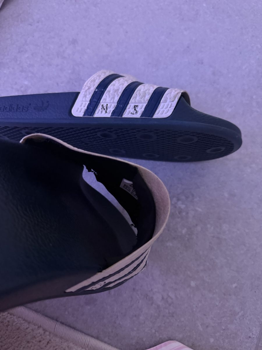Adidas Herrenschuhe: Adiletten Blau/Weiss Gr. 7 – Gebraucht aus Goldach von superlama5 3