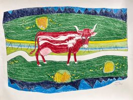 LOUIS JÄGER LITHOGRAPHIE SIGNIERT NUMMERIERT