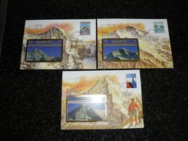 Eiger/Mönch und Jungfrau, 3 Telefonkarten Briefe