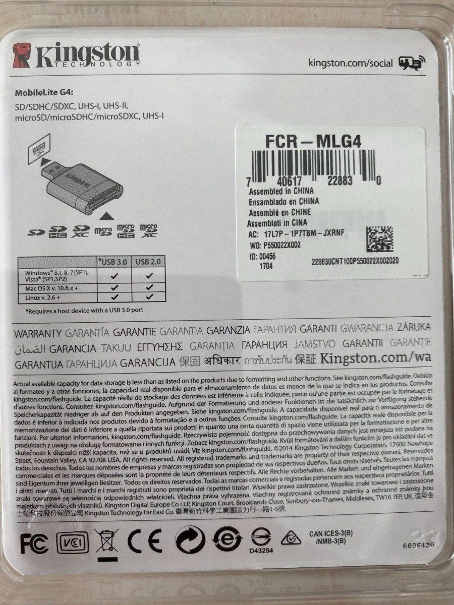 Kingston Schede di memoria: Kingston MobileLite G4 – Nuovo e nell'imballaggio originale da Herzogenbuchsee venduto da Dimi88 1