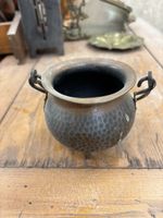 Ancien Chaudron décoratif en cuivre, parfait pour l'hiver!