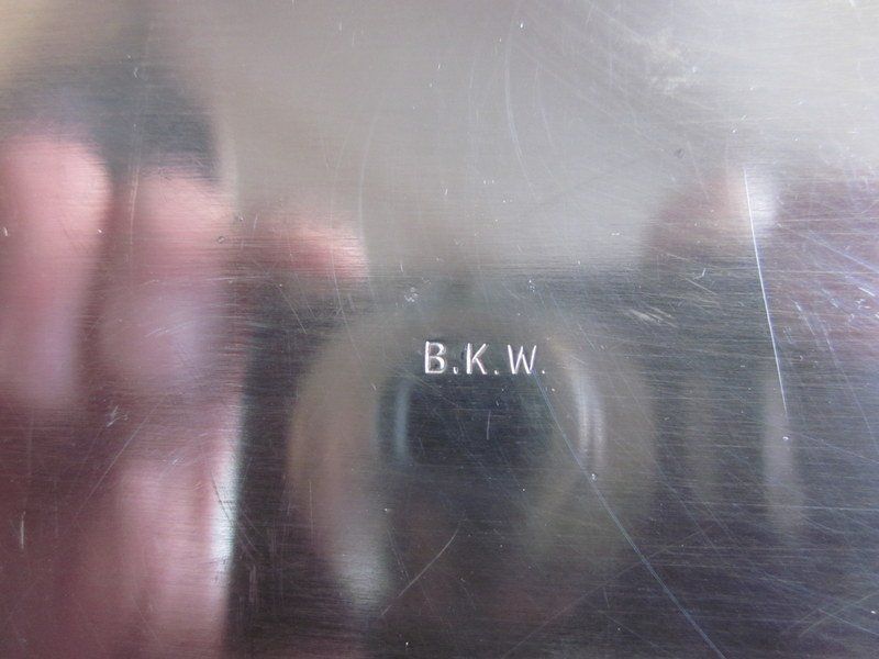 Piatti di portata: Versilberte rechteckige Schale/Platte, Marke Boden "B.K.W." – Usato da Bischofszell venduto da raika 5