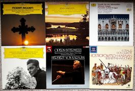 6 LPs KARAJAN MOZART BRAHMS SIBELIUS STRAUSS - TOP ZUSTAND