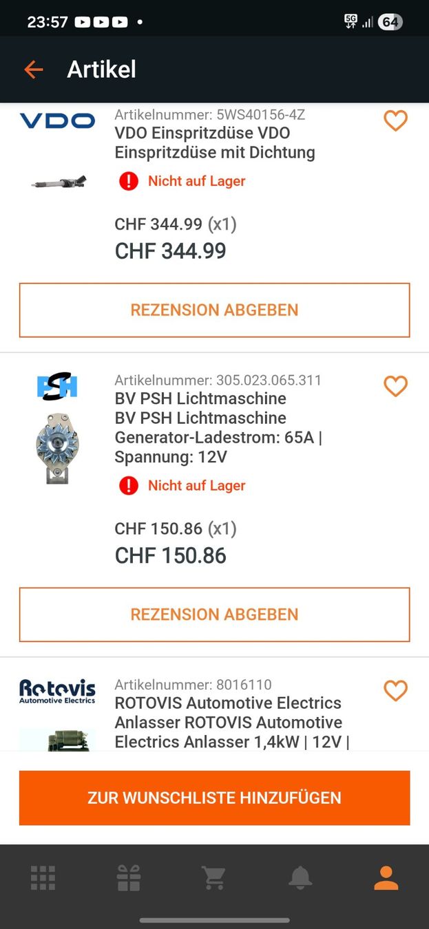 VW Tutti pezzi di ricambio auto: Alternator Golf 2 – Nuovo (secondo la descrizione) da Egerkingen venduto da pet_z2d6 3