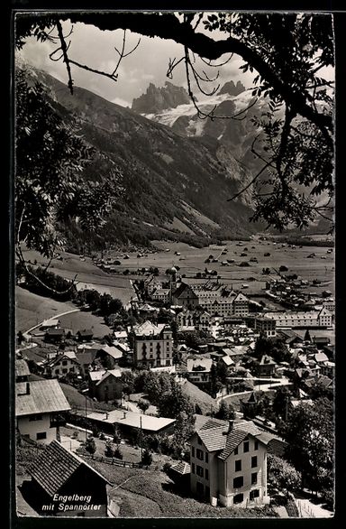Cartoline postali: Engelberg, Blick auf den Ort mit Hotels  – Usato da Berlin venduto da bartko-reher