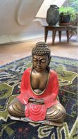 neue Buddha Statue, rot-golden, meditiert, Dekoration