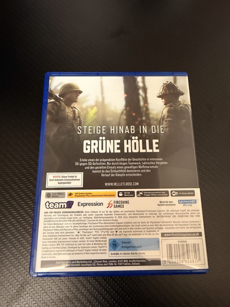 Spiele: PS5 Hell Let Loose Vietnam – Gebraucht aus Uster von KingZimmi 1