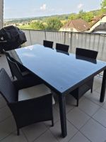 Gartentisch mit 6 Stühlen und Polster