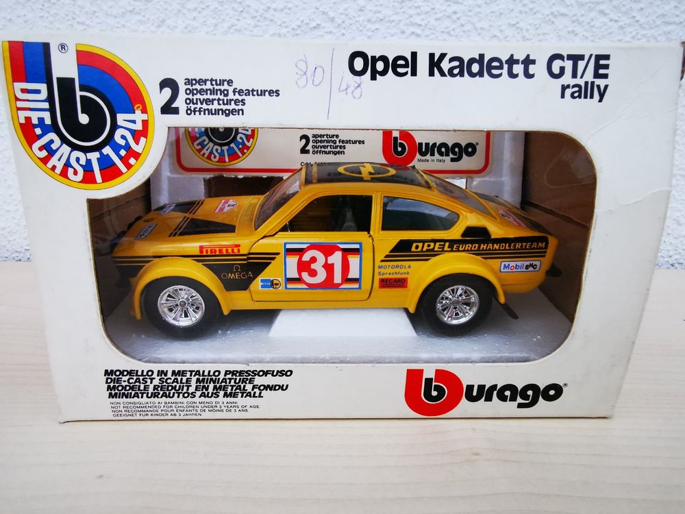 Burago 1/24 Opel Kadett C Coupè Rallye, neu in OVP