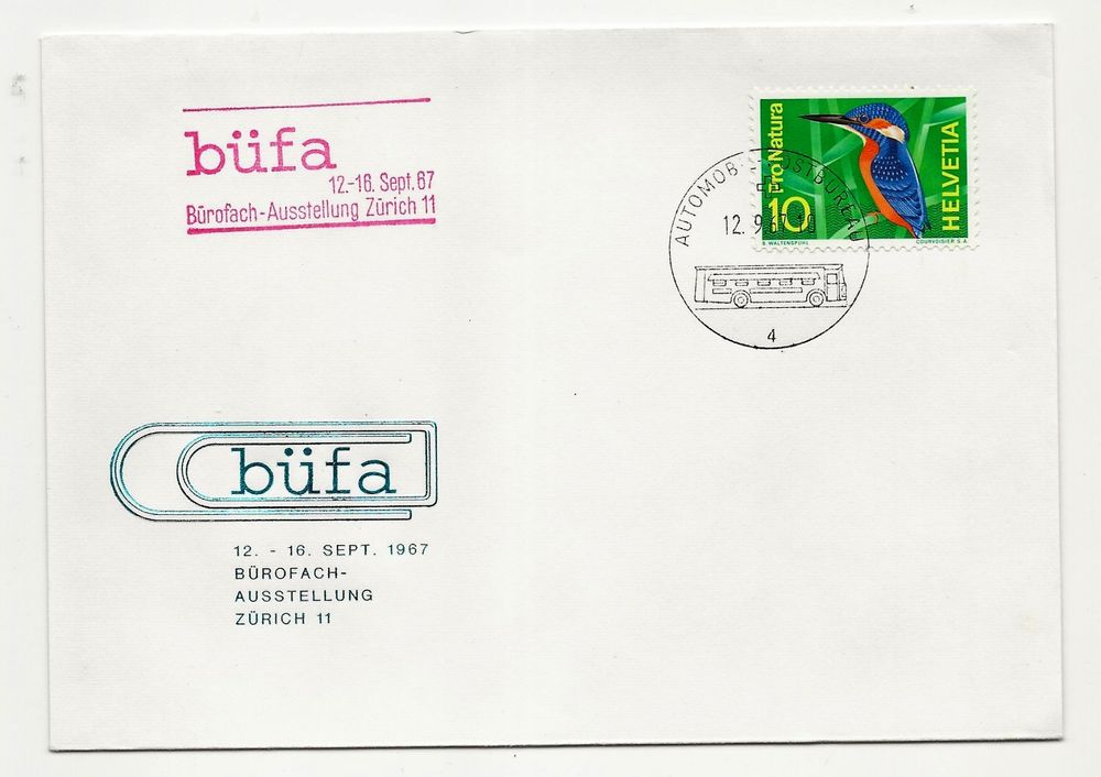 Automobilpostbüro büfa Zürich 11 1967 d0 (Gebraucht) in Aarau für CHF 1 ...