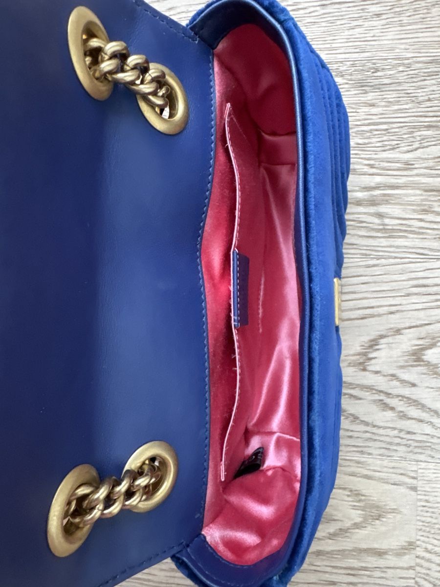 Gucci Taschen für Damen: GUCCI Marmont samt blau Mini – Gebraucht aus Liestal von amaroque 3