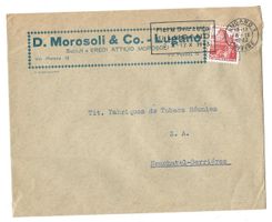 SWITZERLAND cover Lugano 1 18.09.43 PWF 4.1.125 [L-45.]