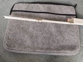 Notebooktasche grau Filz