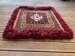 Tapis tibétain pur laine 90x90cm