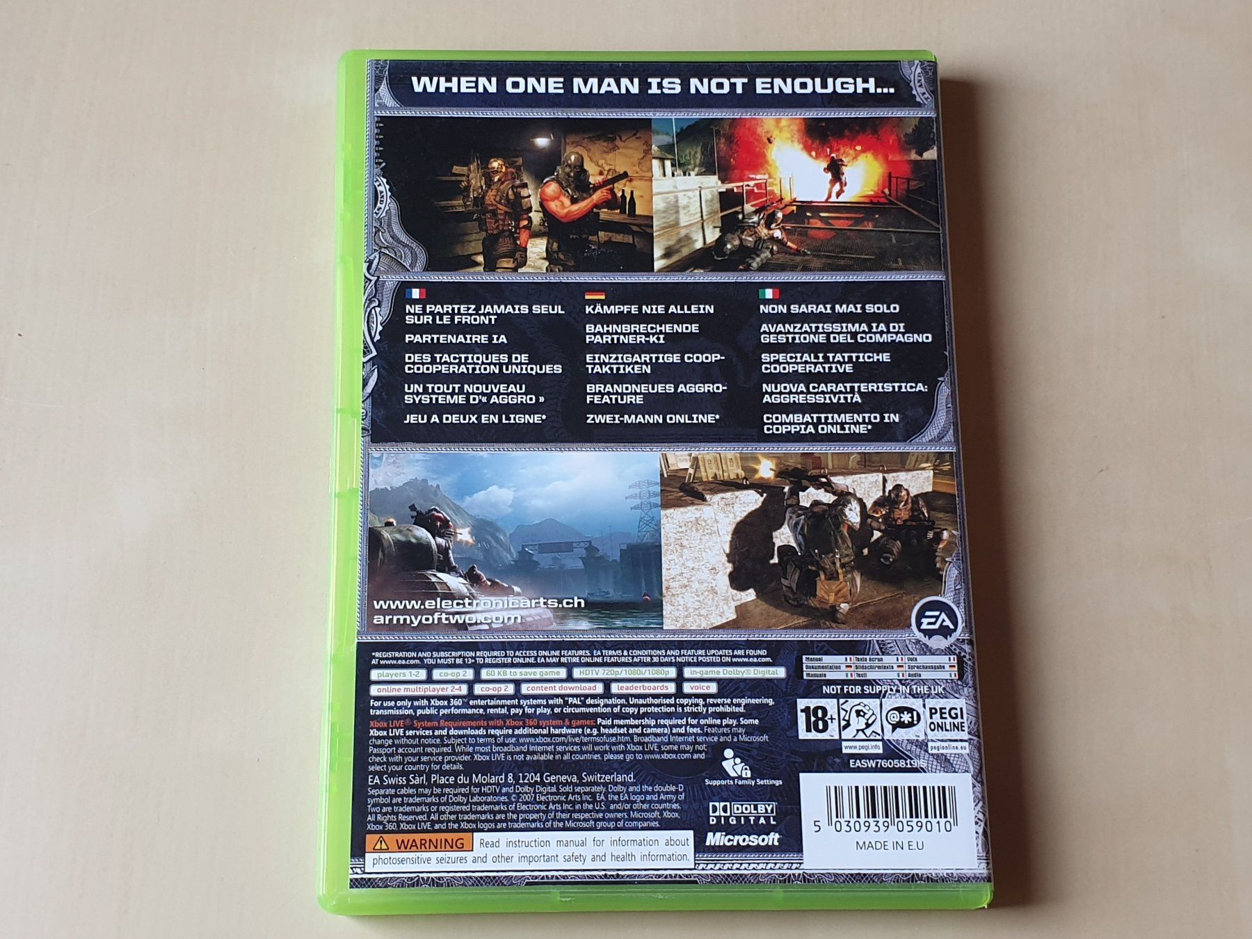 Microsoft Giochi: Army of Two – Usato da Stansstad venduto da collectorsshop 1