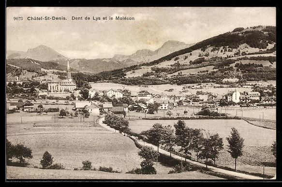 Ansichtskarten: Châtel-St-Denis, Dent de Lys et le Mol – Gebraucht aus Berlin von bartko-reher
