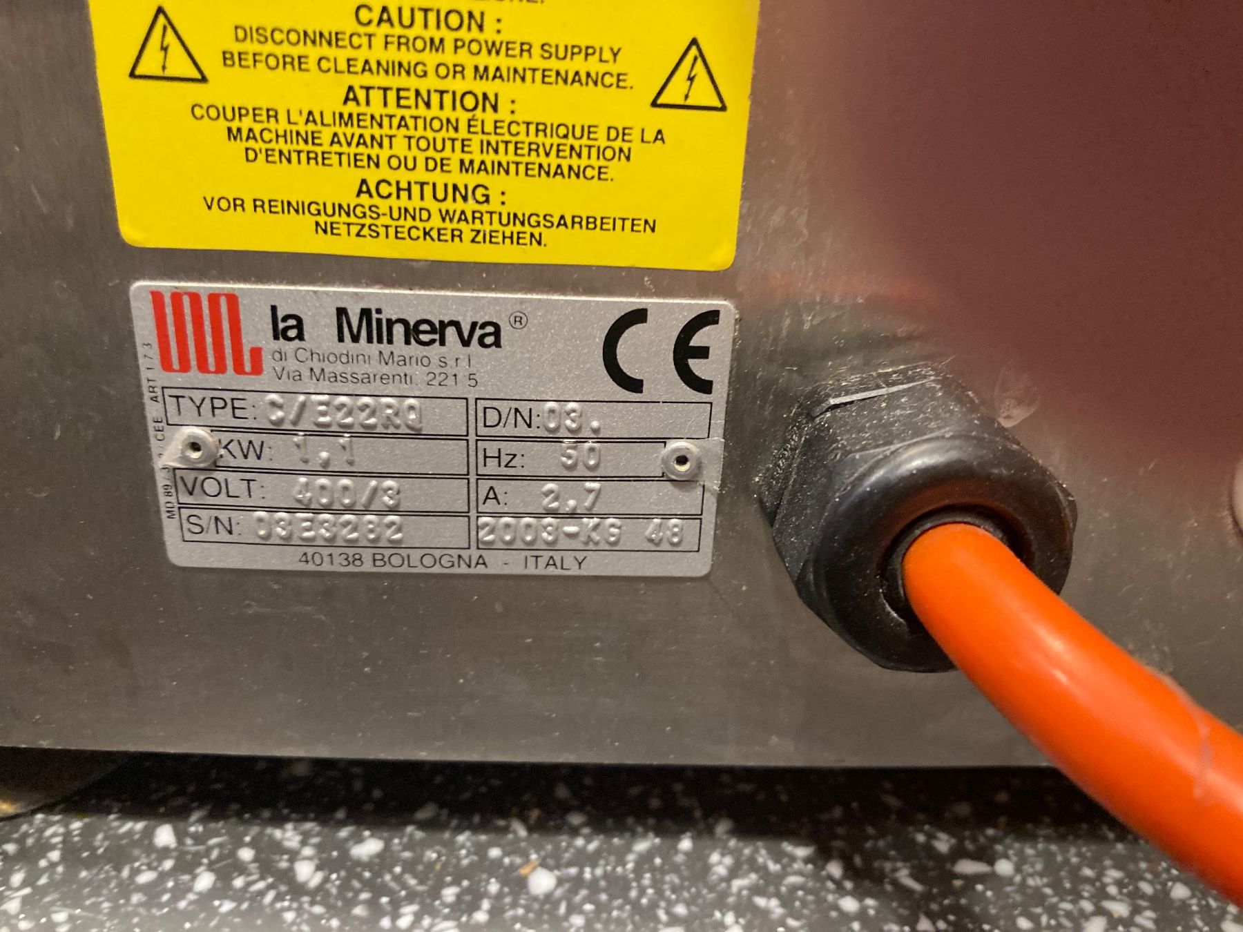 Tutte le macchine: La Minerva Hackfleischmaschine/ Fleischwolf mit Kühlung – Usato da Engelberg venduto da JolieSt 1