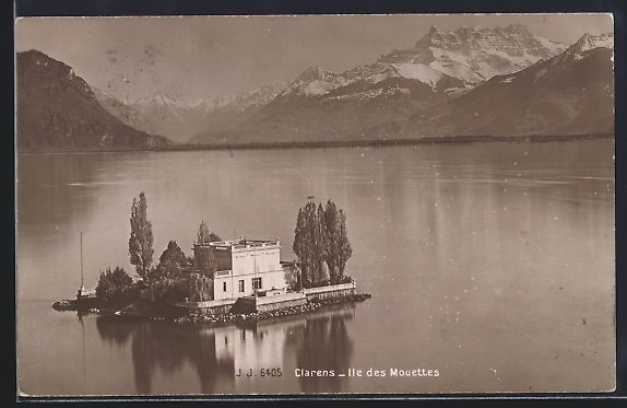 Cartoline postali: AK Clarens, Ile des Mouettes, 1916 – Usato da Berlin venduto da bartko-reher