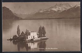 AK Clarens, Ile des Mouettes, 1916