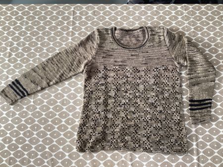 Handgestrickter Baumwoll Pullover Gr.38