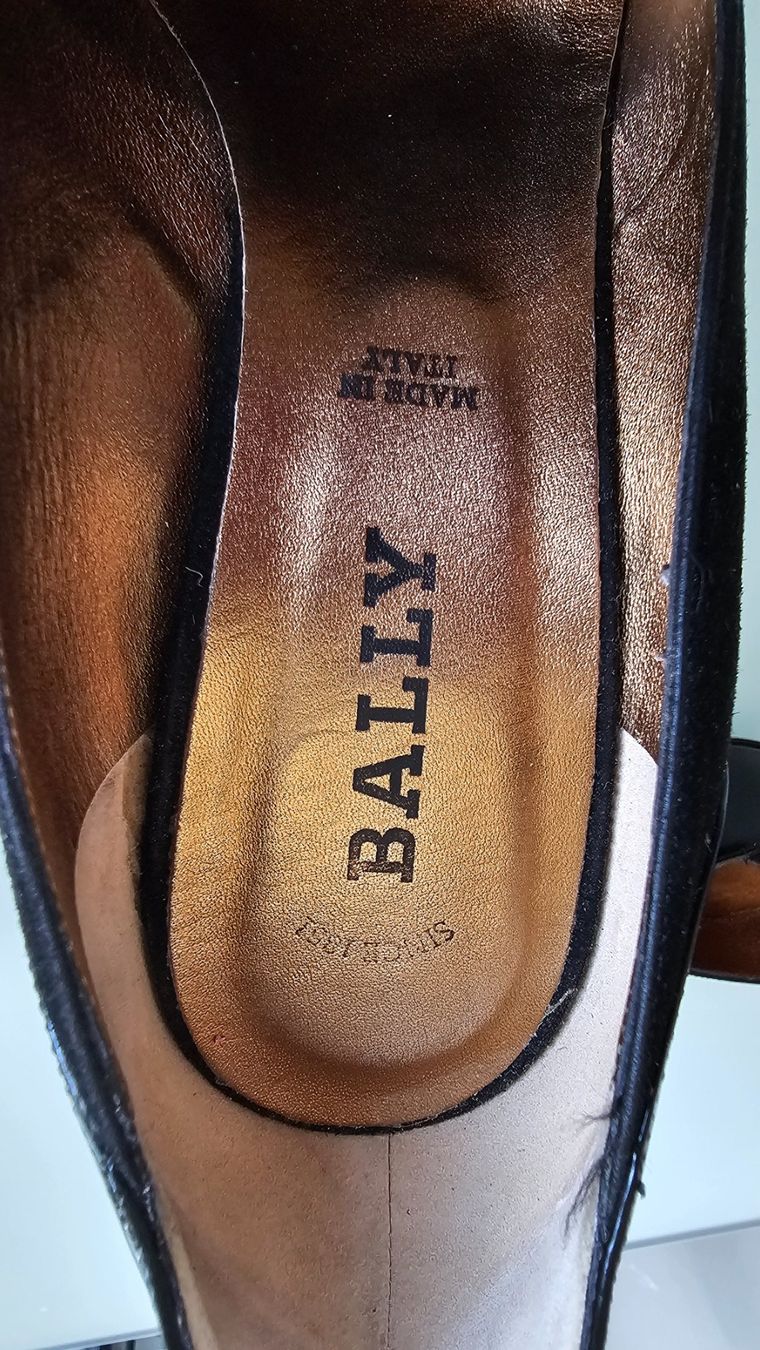 Bally Scarpe da donna: Bally Escarpins ouverts devant noir cuir verni daim T.40 – Usato da Nax venduto da mojy 6