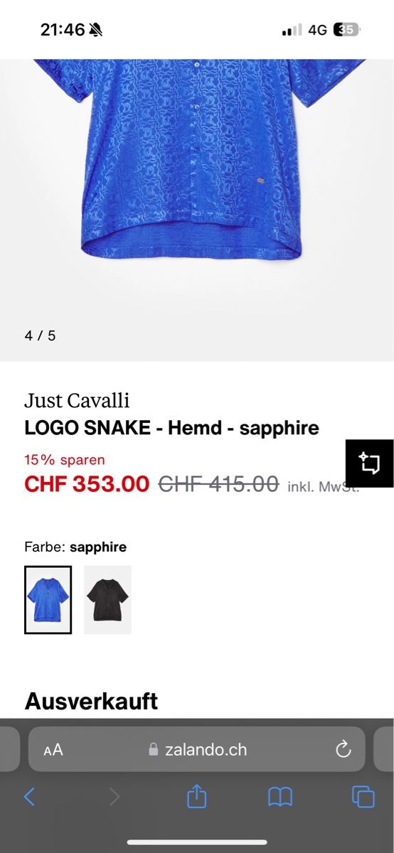 Roberto Cavalli Camicie: Just Cavalli LOGO SNAKE - Hemd - Orginalpreis 415.- – Nuovo e nell'imballaggio originale da Zürich venduto da luxuryoutlet1 6