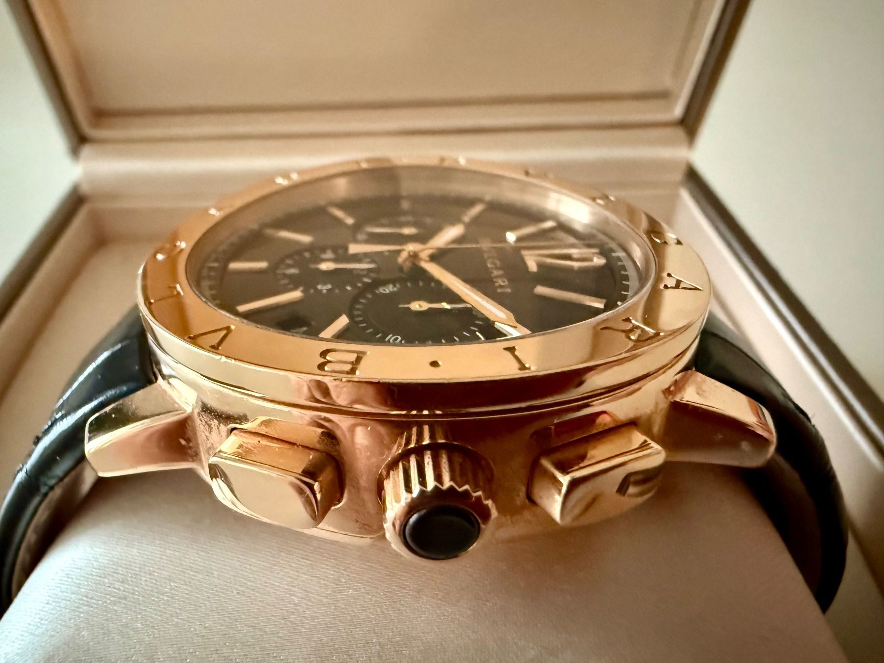 Bulgari Orologi: BULGARI Velocissimo Pink Gold Automatic Chronograph 36000vph – Nuovo (secondo la descrizione) da Le Mont-sur-Lausanne venduto da LycaGallery 3