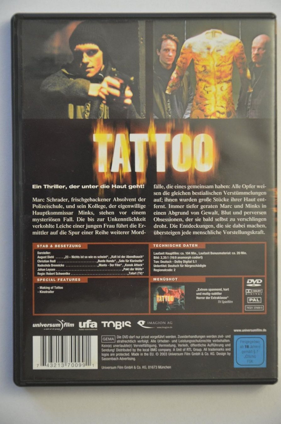 Tutti i DVDs: Tattoo, Rette Deine Haut – Nuovo (secondo la descrizione) da Wetzikon ZH venduto da bausie 1