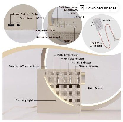 Lampade: AJ300D Multi-Function Desk Lamp Alarm Clock White – Usato da Uetikon am See venduto da remo.negri 2