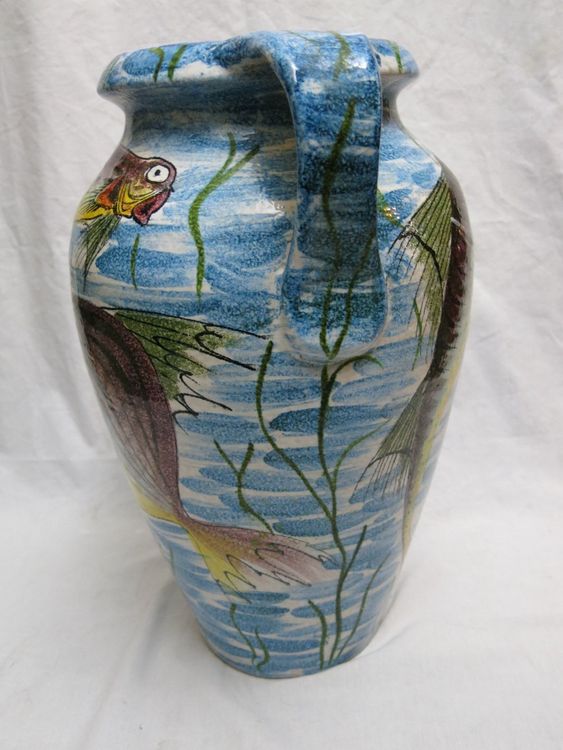 Vase Unikat Italy Deko Alt Selten Fische 50er 60er Jahre Kaufen auf