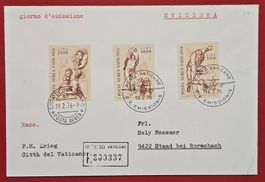 VATIKAN FLUGPOST DAS JÜNGSTE GERICHT RORSCHACH R-FDC 1976