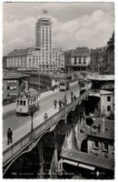 Lausanne, Grand Pont et Tour Bel-Air Métropole, vers 1935