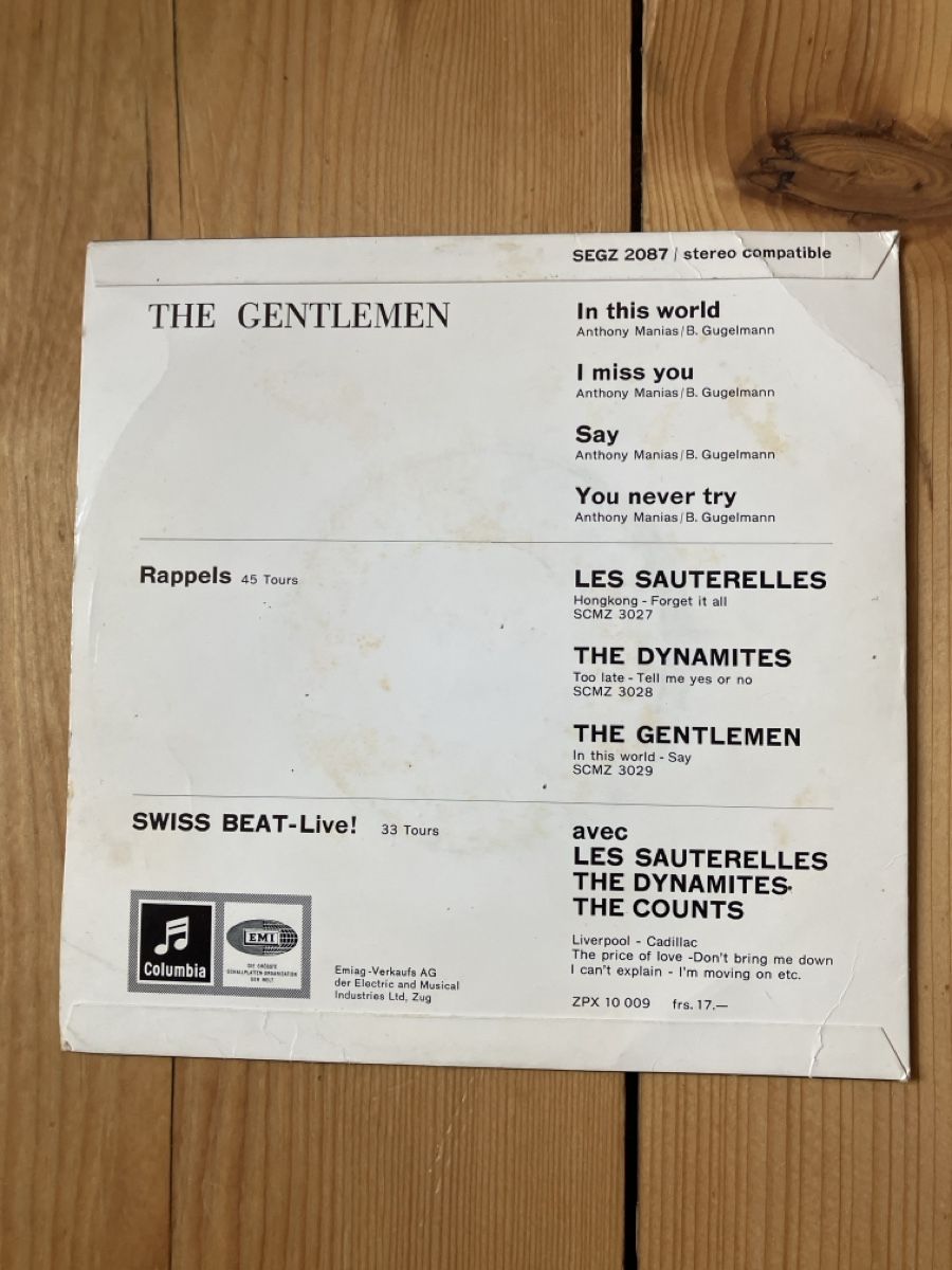 Dischi in vinile: The Gentlemen - EP – Usato da Bern venduto da lukasliechti 3