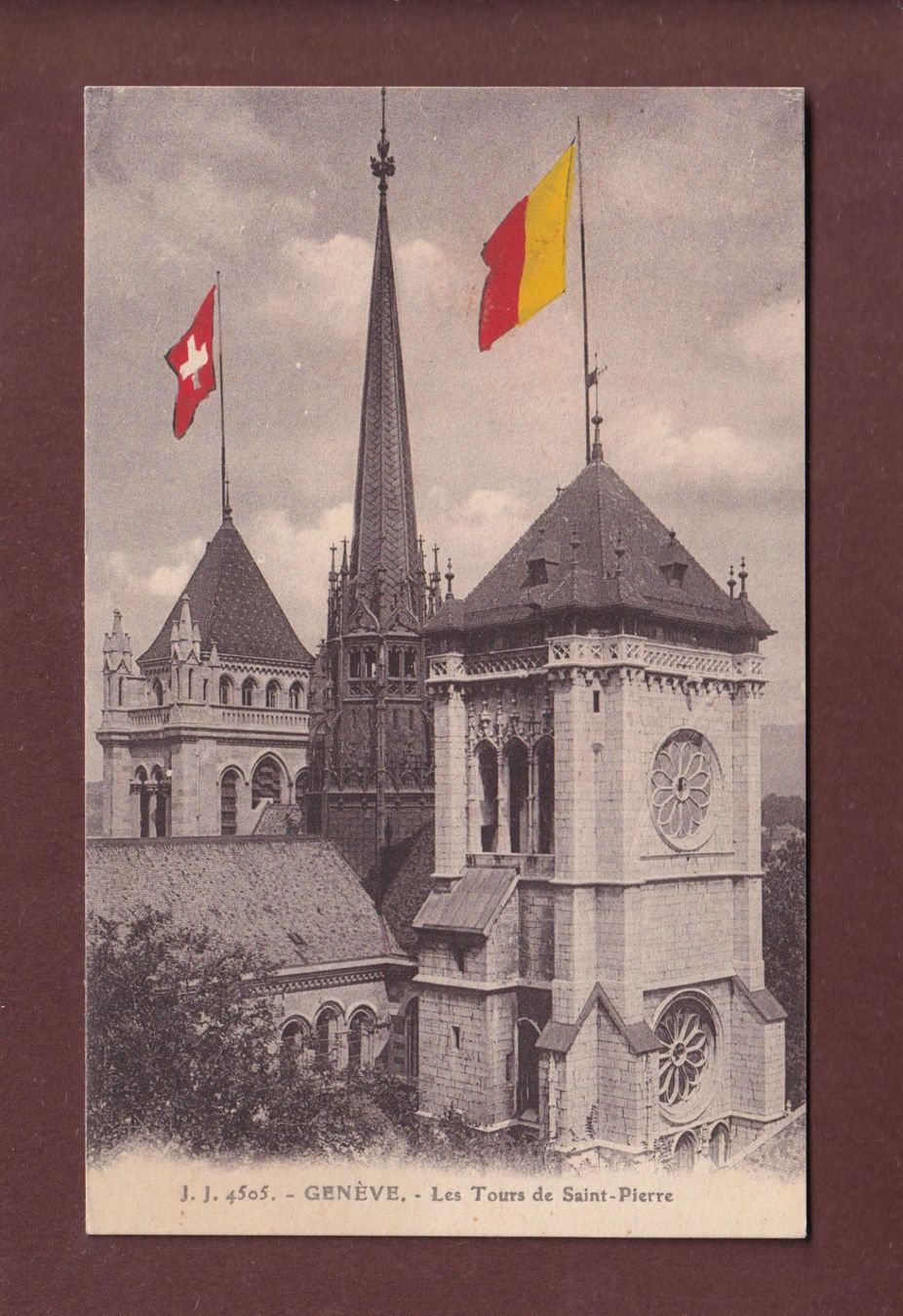 Cartoline postali: GENEVE - Tours de St. Pierre - 1925 – Usato da Pully venduto da nicecards-shop