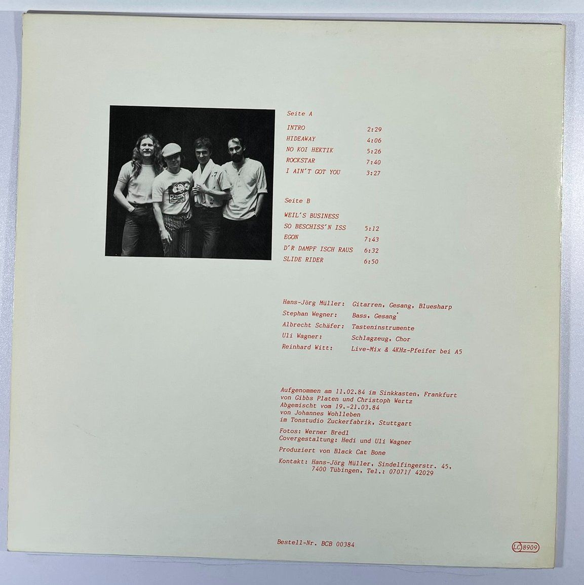 Dischi in vinile: LP: BLACK CAT BONE - Live (1984) – Usato da Frenkendorf venduto da Yard-Sale-2000 1