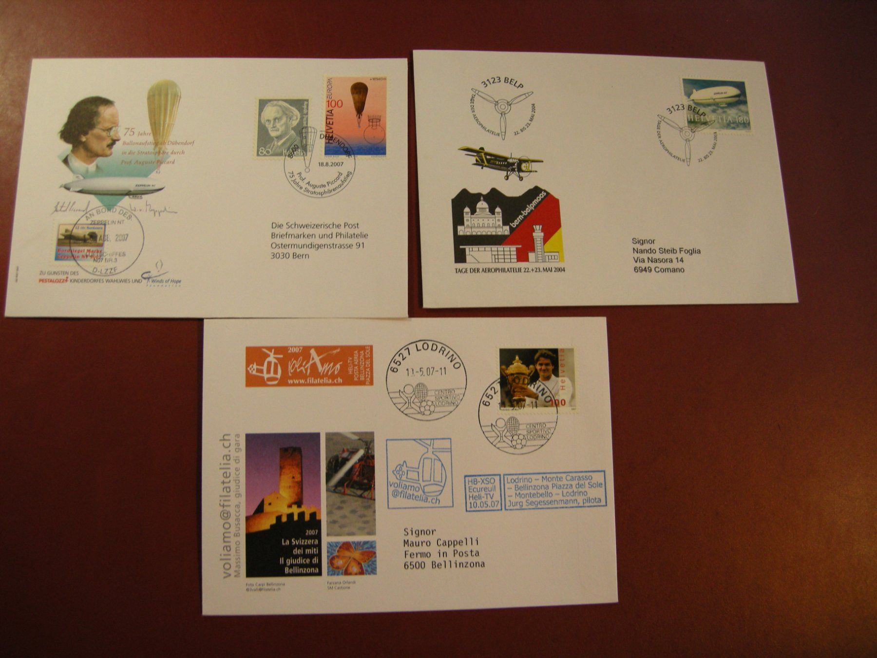 Alle Briefmarken: 11 BALLONPOST BRIEFE + 3 DIVERSE FLUGBRIEFE – Gebraucht aus Eschenbach SG von eDaisy 4