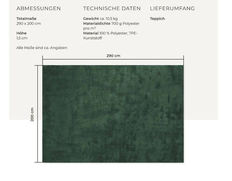 Tappeti: Kurzflorteppich Soft Zone 200x290 – Usato da Basel venduto da hol_8ldp 2