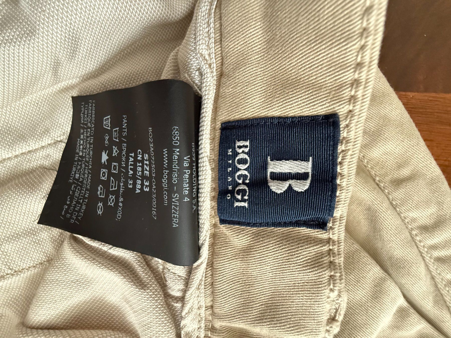 Boggi Pantaloni: Boggi Milano Regular Hose in Hellbeige – Usato da Bolligen venduto da gthom10 3