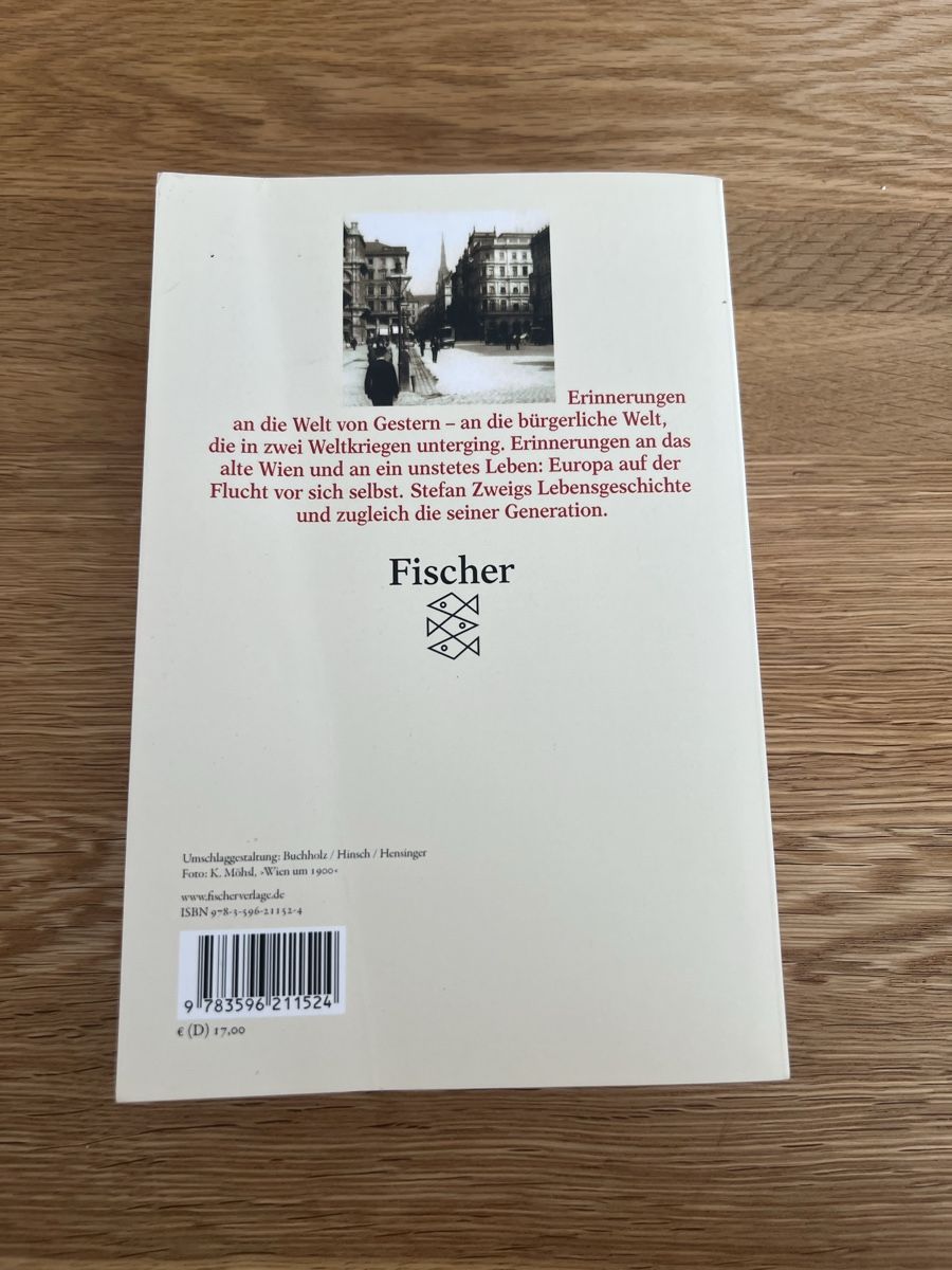 Bücher: Die Welt von Gestern - Stefan Zweig – Neu (gemäss Beschreibung) aus Bühler von thyladriel 1